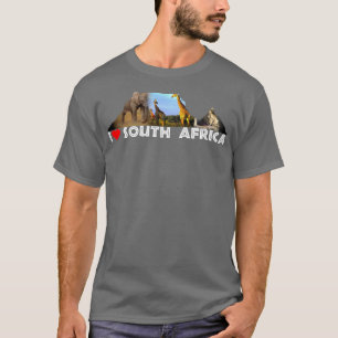 Camiseta I Heart South Africa Mesa Mountain Collage