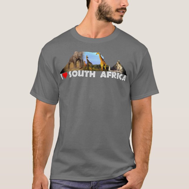 Camiseta I Heart South Africa Mesa Mountain Collage (Frente)