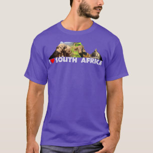 Camiseta I Heart South Africa Mesa Mountain Collage