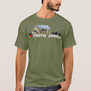 Camiseta I Heart South Africa Mesa Mountain Collage