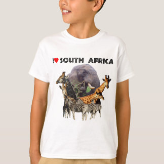 Camiseta I Heart South Africa Wildlife Collage