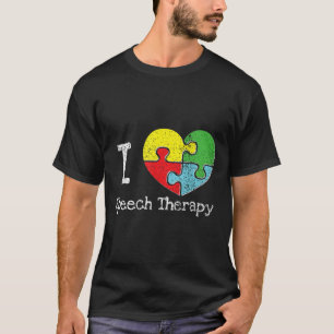 Camiseta "I Heart Speech Therapy, Autismo Consciência"