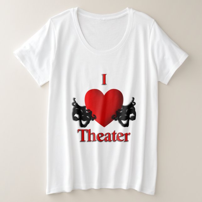 Camiseta I Heart Theater (Frente do Design)