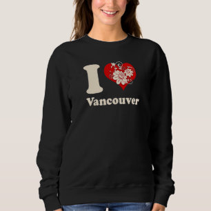 Camiseta I Heart Vancouver Canada Floral Heart