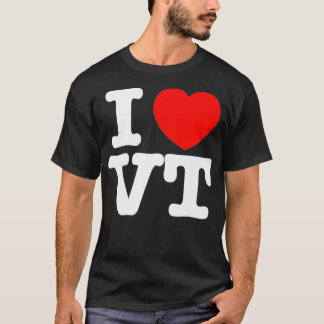 Camiseta I Heart Vermont (VT) Love Premium