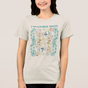 Camiseta I Heart Vintage Bicicletas Vintage Modern Bike