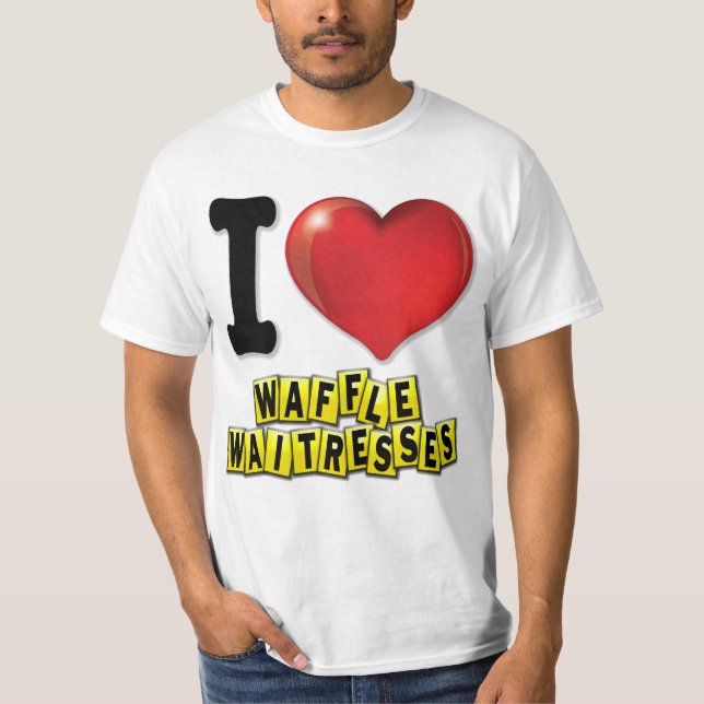 Camiseta I Heart Waffle Garçonetes (Frente)