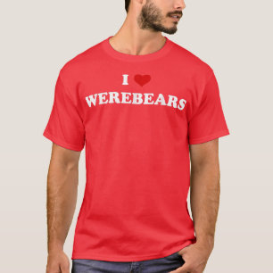 Camiseta I Heart Werebear Para Amantes Paranormais Romance 