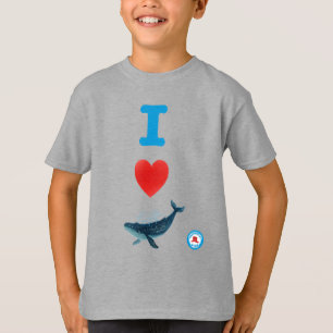 Camiseta I Heart Whales Youth
