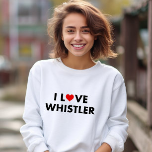 Camiseta I Heart Whistler I Love Whistler Modern Text