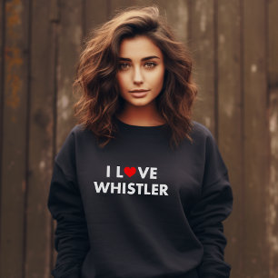 Camiseta I Heart Whistler I Love Whistler Modern Text Dark