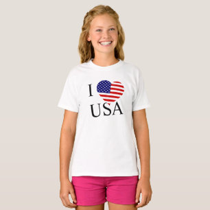 Camiseta I Heartflag USA Girls cn