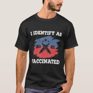 Camiseta I Identify As Vaccinated American Us Flag Vintage