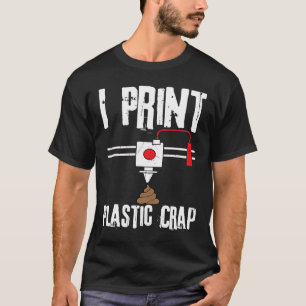 Camiseta I Impressão Plastic Crap 3D Impressão Digital