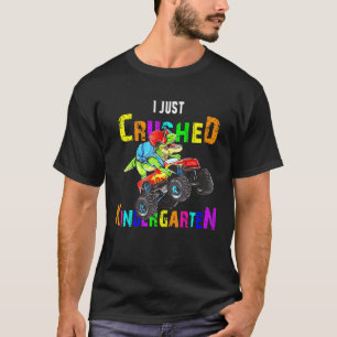 Camiseta I Just Crashed Kindergarten Dinosaur Trex Monster 
