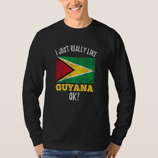 Camiseta I Just Really Like Guyana Flag (Frente)