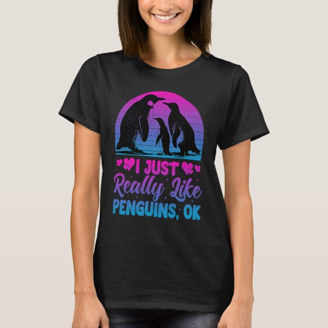Camiseta I Just Really Like Penguins OK   Penguin (Frente)