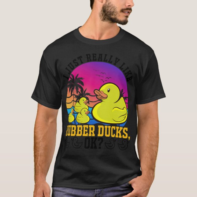 Camiseta I Just Really Like Rubber Ducks Duck pet labrador  (Frente)