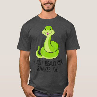 Camiseta I Just Really Like Snakes Ok Cute Snake Gift