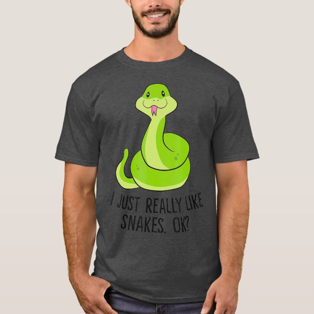 Camiseta I Just Really Like Snakes Ok Cute Snake Gift (Frente)