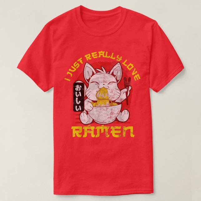 Camiseta I Just Really Love Ramen Ramen Fan469 (Frente do Design)
