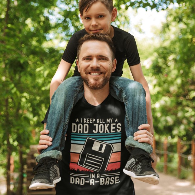 Camiseta I Keep all my Dad Jokes in a Dad a Base Fun (Criador carregado)