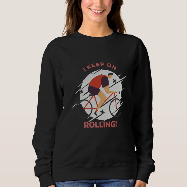 Camiseta I Keep On Rolling Retro Biking Present  1 (Frente)