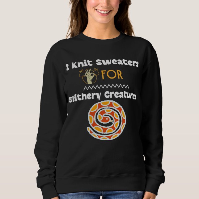 Camiseta I Knit Sweaters for Slithery Creatures  Kitten Kni (Frente)