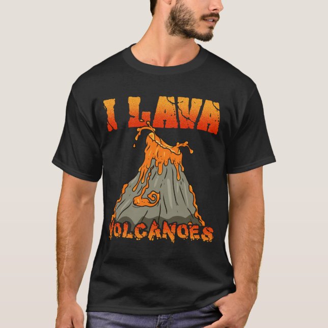 Camiseta I Lava Vulcões Geológicos Volcano Lover (Frente)