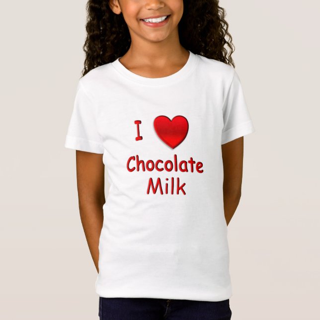 Camiseta I Leite de Chocolate Cardíaco (Frente)