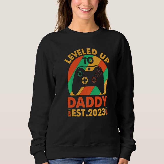 Camiseta I Leveled Up To Daddy 2023  Soon To Be Dad 2023 (Frente)