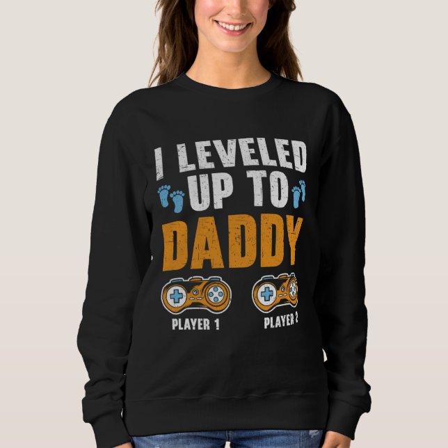 Camiseta I Leveled Up To Daddy Best Dad Ever Gaming Fathers (Frente)