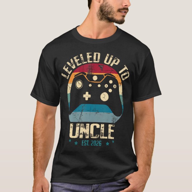 Camiseta I Leveled Up To Uncle 2026 Promoted To First Time  (Frente)