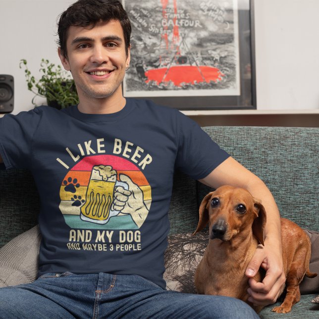 Camiseta I like Beer and my Dog and Maybe 3 people Dog Love (Criador carregado)