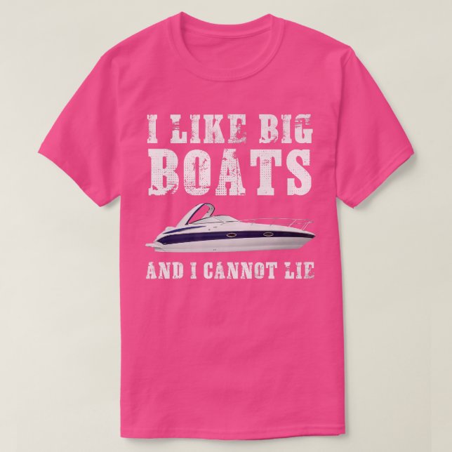 Camiseta I Like Big Boats Funny Boating  (Frente do Design)
