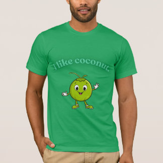 Camiseta I Like Coconut - Cute Cartoon Coconut Funny T-Shi