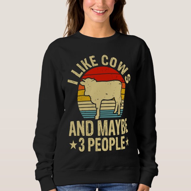 Camiseta I Like Cows And Maybe 3 People (Frente)