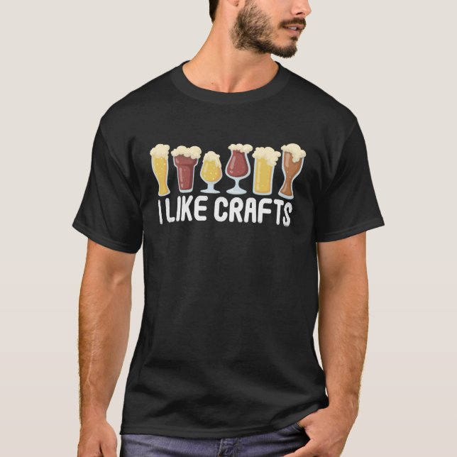 Camiseta I Like Crafts Beer Drinking Unique Brewery Home Br (Frente)