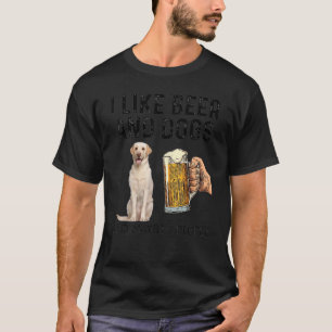 Camiseta I Like Drinking Beer And Dogs Labrador Retriever  