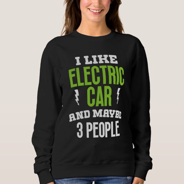 Camiseta I like elctric car present electric vehicle owner (Frente)