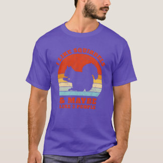 Camiseta I Like Flying Squirrels Vintage Sunset Cute Women 