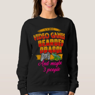 Camiseta I Like Video Games Bearded Dragon And Maybe 3 Peop