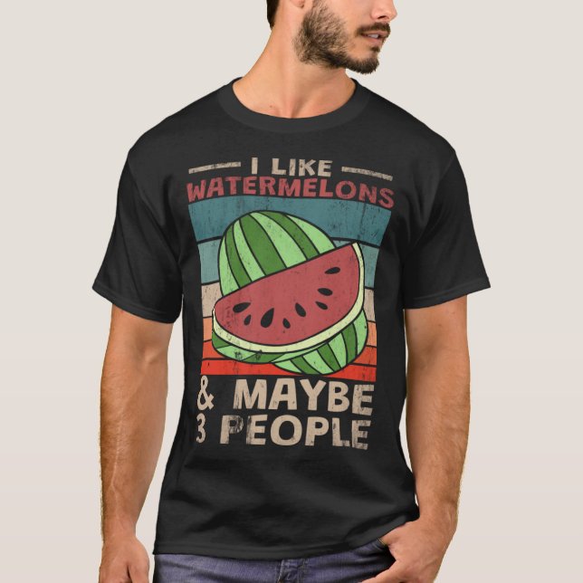 Camiseta I Like Watermelons And 3 People (Frente)