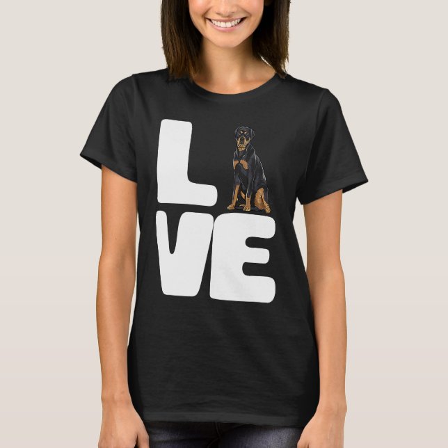 Camiseta I Love A My Dog Rottweiler (Frente)