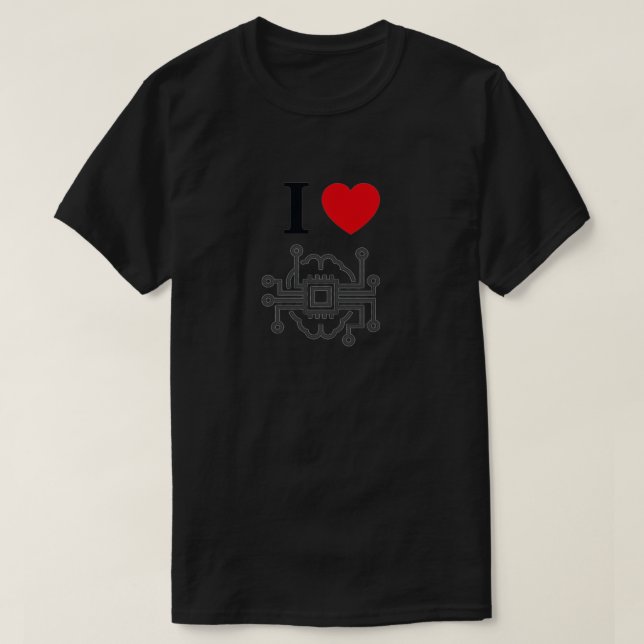 Camiseta I Love AI 5 (Frente do Design)
