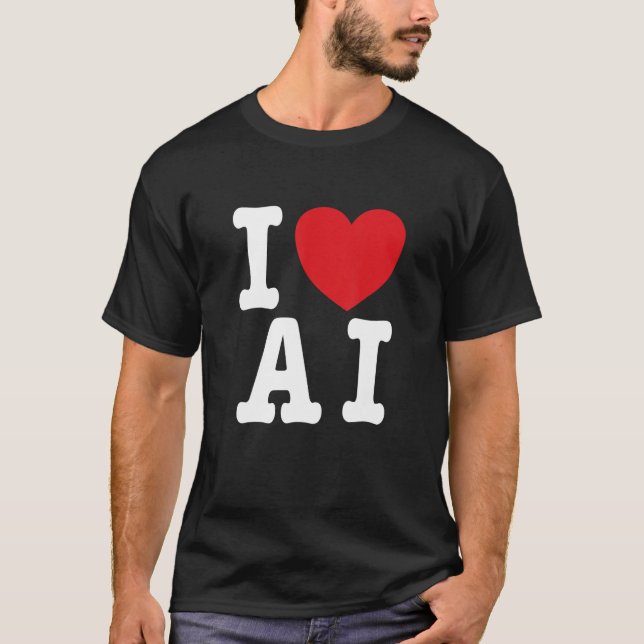 Camiseta I Love AI - I Heart AI_1 (Frente)