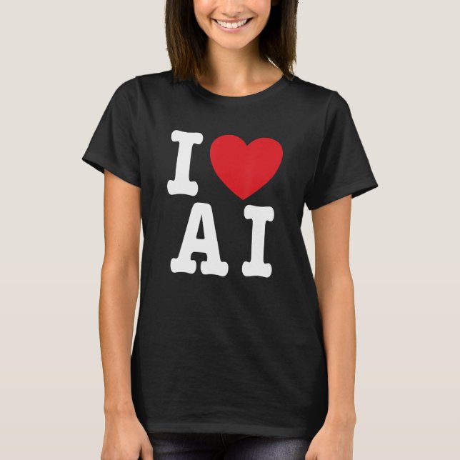 Camiseta I Love AI - I Heart AI_1 (Frente)