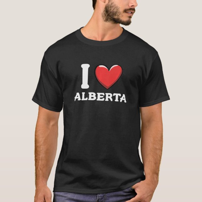 Camiseta I Love Alberta Canada Premium (Frente)