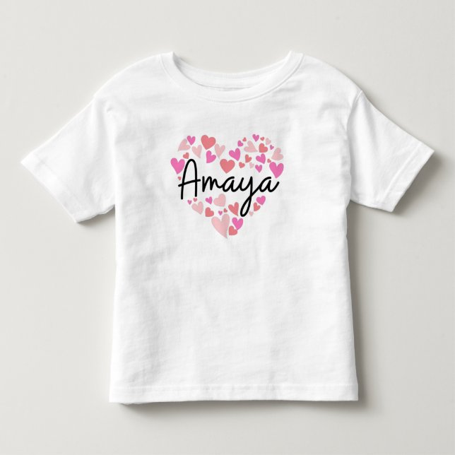 Camiseta I love Amaya - hearts for Amaya (Frente)
