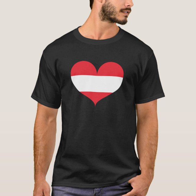 Camiseta I Love Austria Flag (Frente)
